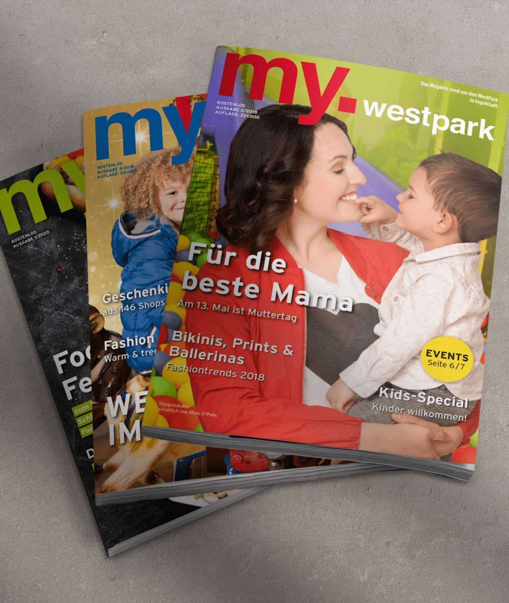 3 my.Westpark Centermagazin gestappelt.